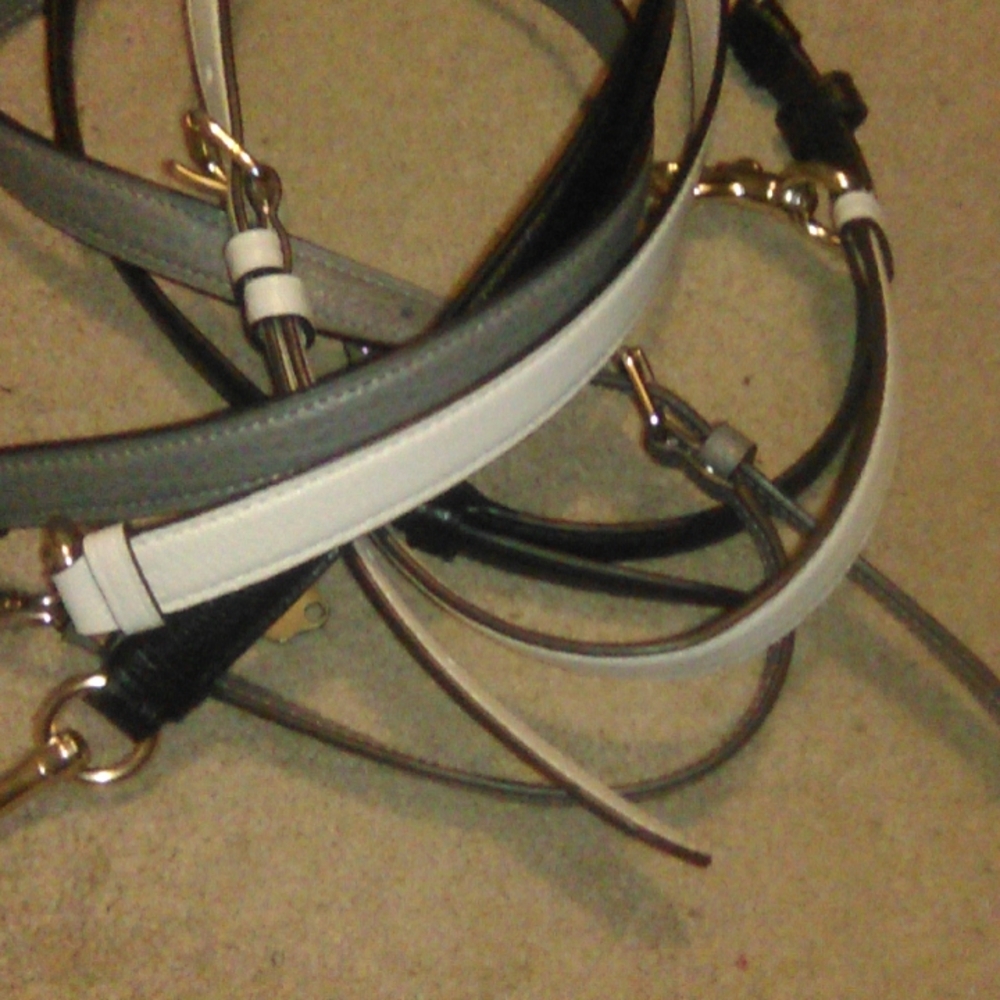 Coach Black and Gray Leather Accessory